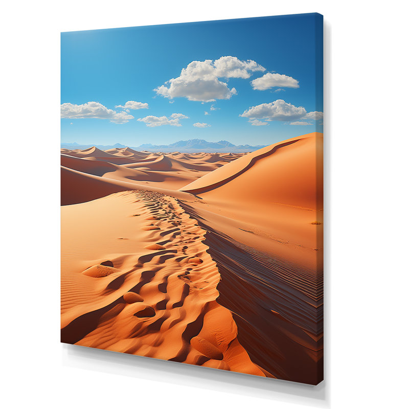 Dunes du désert, horizon panoramique III, Toile tendue, H 20 po x l 12 po x P 1 po