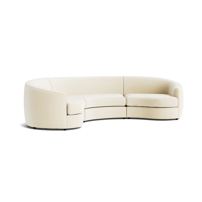 Giselle 3-Piece Sectional, Performance Boucle - Dove Gray