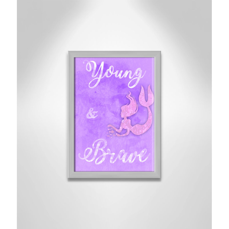 Adhésif décoratif Brave Mermaids, H 14 po x l 10 po x P 1,18 po, Encadré de boîte argent