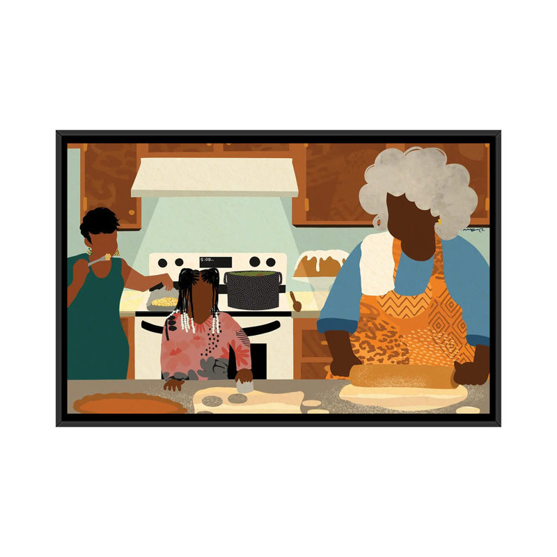 «Passing It Down» par Deelashee Artistry, reproduction d'art graphique sur toile, H 18 po x l 26 po x P 1,5 po, Pas de tapis