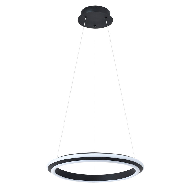 1 - Light Matte Black LED Unique/Statement Pendant