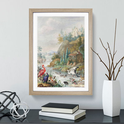 Birds Near a Mountain Stream by Herman Henstenburgh - Picture Frame Graphic Art