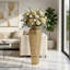 Vase en métal et aluminium avec découpe complexe et style glamour moderne-1950270917