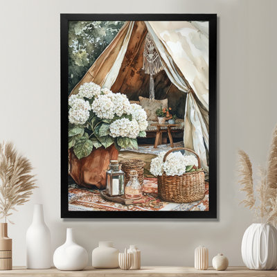 Boho hortensias par la tente Boho III - impressions murales florales