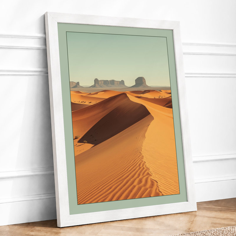 Desert Under Stars Minimalist - Print, A2 - 59.4 x 42.0 cm, White