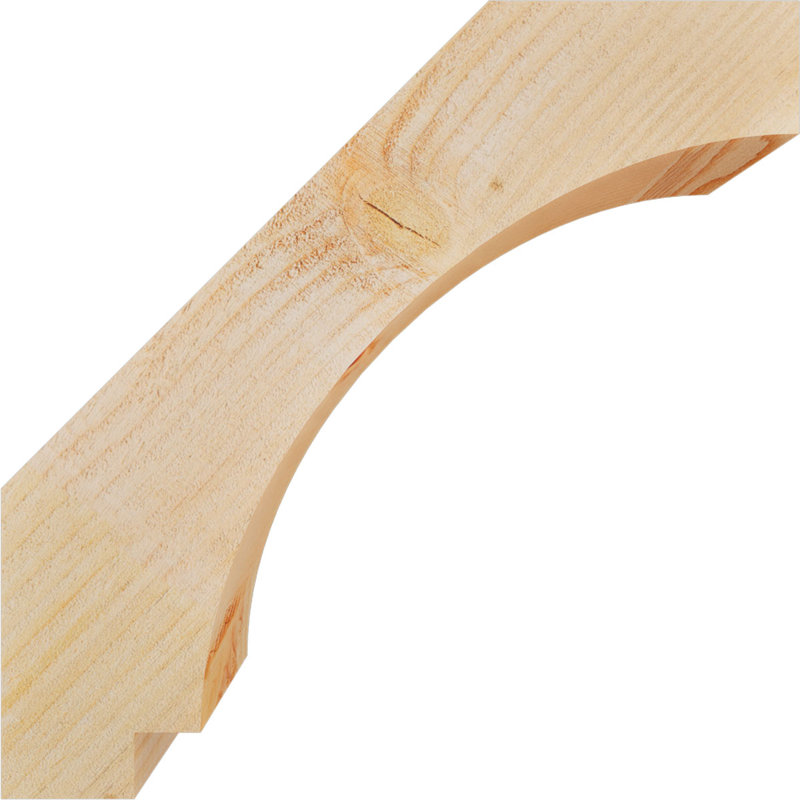 Attelle impériale du genou, Sapin de Douglas, H 14 po x l 4 po x P 14 po, Brute