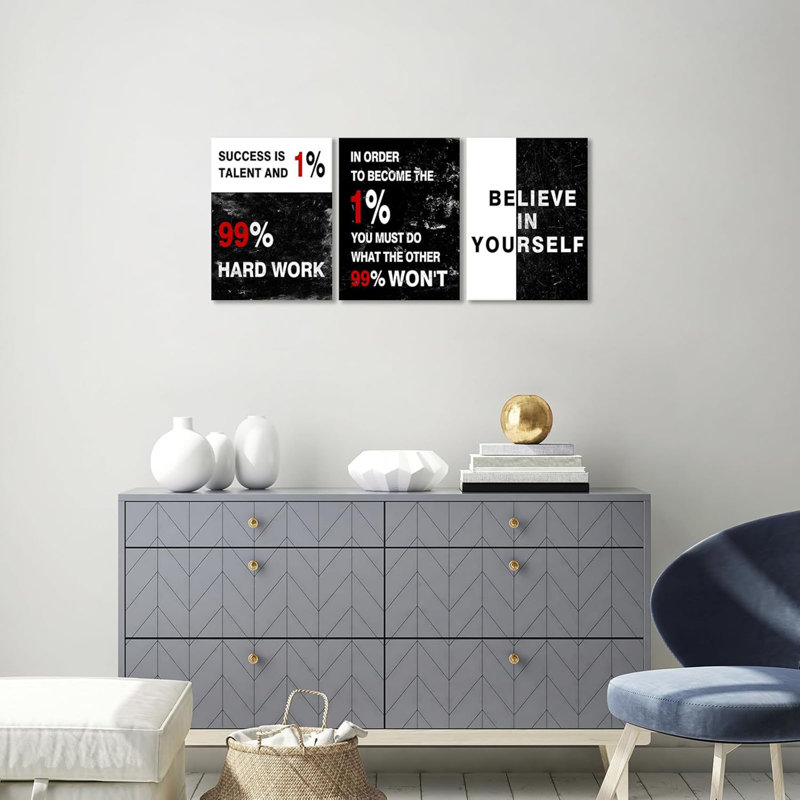 Motivation décoration murale Bureau de motivation décoration murale, art sur toile inspirant