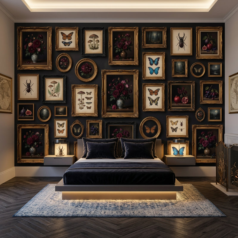 Décoration murale Moody Victorian, 140 po x 108 po, Peler et coller