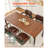 71in Rectangle Dining Table Wood Kitchen Table for 6-8 Person Brown (Only Table)