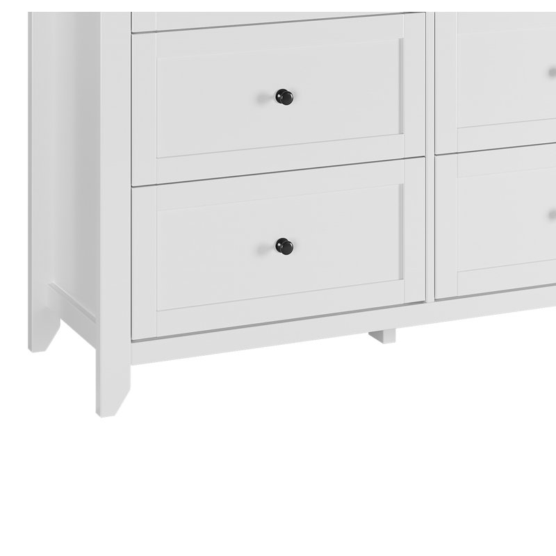 6 Drawer Dresser, White