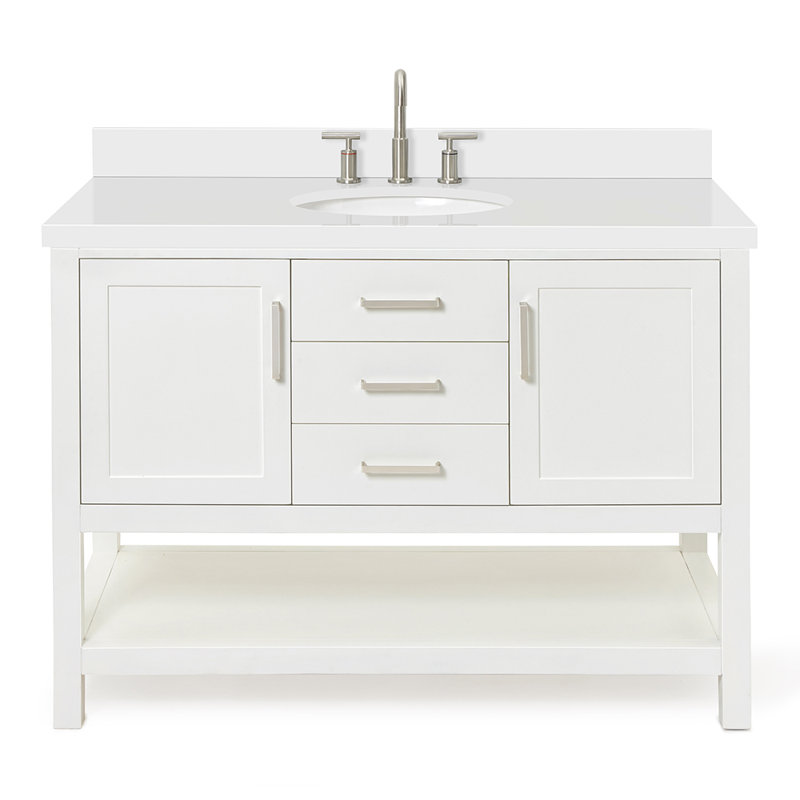 Bayhill 61'' W Single Vanity, Oval, Navy, 61"