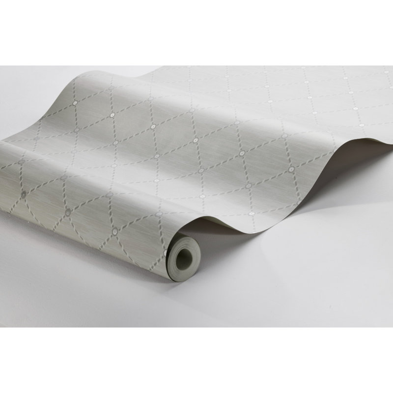 Boråstapeter Golden Trellis Wallpaper, Gray/SIlver