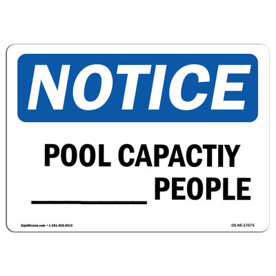 Pool Capacity People Sign