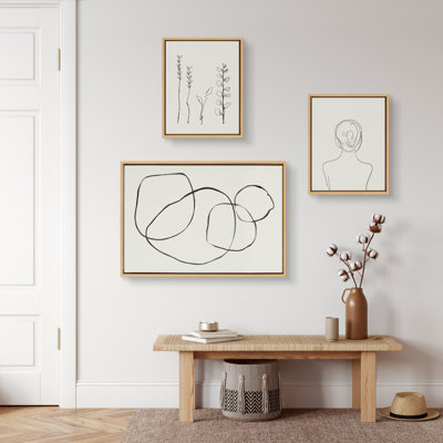 «Going in Circles, 282 Grow and Minimalist Woman» par Teju Reval, ensemble d'art mural sur toile encadrée