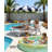 All-Weather HIPS Outdoor Patio Chaise Lounge Chair with 5 Positions, Easy Installation Patio Chaise Lounger with Wide Arms & Rotating Cup Holders & Smooth Bearing Wheels for Pool/Poolside/Beach/Deck/Patio/Backyard, White-653273184