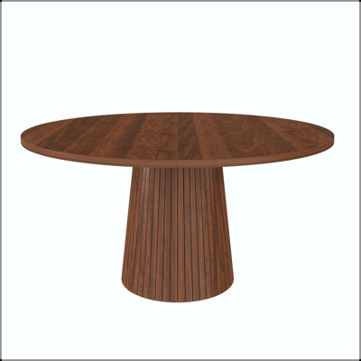 47" Round MDF Dining Table with Modern Farmhouse Design