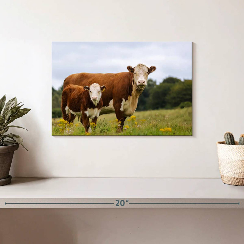 Brampt Calf And Cow, 8" H x 12" W