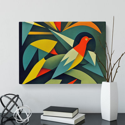Dove Bird In Abstract Vol.2 - Wrapped Canvas Print
