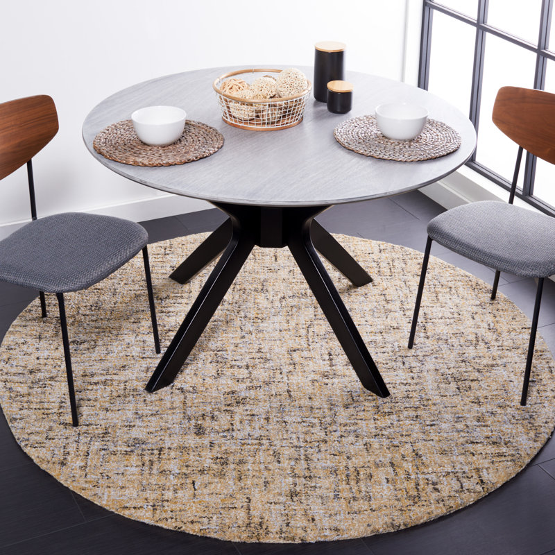 Banneker Abstract Hand Tufted Performance Rug, Round 6'