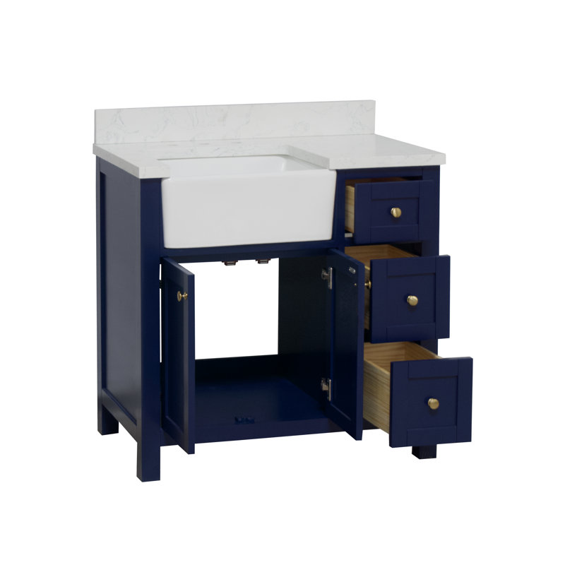 Yorkshire 36" Single Bathroom Vanity Set, Royal Blue