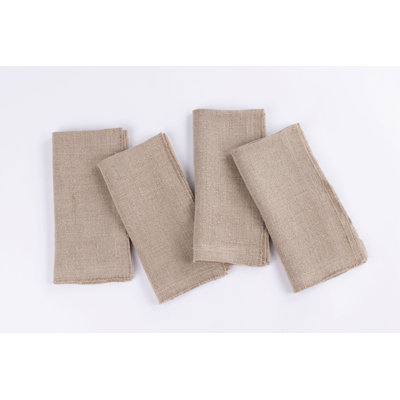 ENSEMBLE DE serviettes de table en lin RAPHY (ensemble de 4), naturel