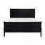Lit-bateau à finition noire de style grand lit 1pc