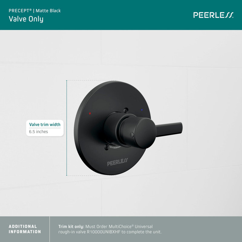 Valve Only Trim, Matte Black
