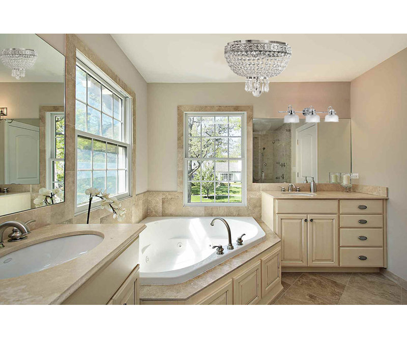 Keera Crystal Flush Mount, Chrome