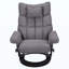 Fauteuil inclinable de massage à 8 points avec repose-pieds, fauteuil inclinable chauffant en chenille, base en bois cintré, fauteuil télé d'intérieur avec repose-pieds pour le salon et la chambre à coucher