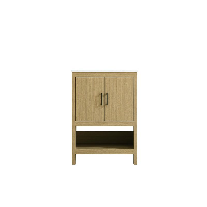 Meuble-lavabo simple 24 po Kirkbride, Brun miel