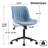 Armless Swivel Office Chair Faux Leather Upholstered Waterproof Desk Chair Ergonomic Adjustable Computer Chair-1106344800