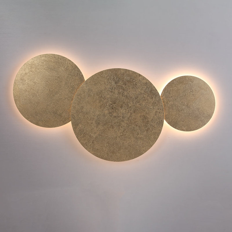 Cloud LED wall light combination, Black, 4.4cm H x 50cm W x 10cm D