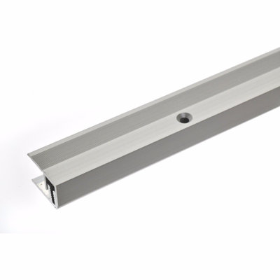 Abschlussprofil 21 x 7-15mm - Aluminium gebohrt