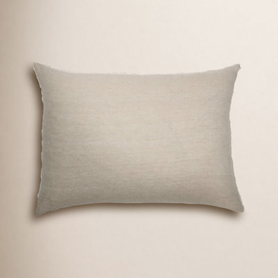 Hunter Fringed Linen Reversible Throw Pillow