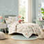 Édredon double / grand, imprimé champignon fantaisiste et motif de fleurs, lavable à la machine
