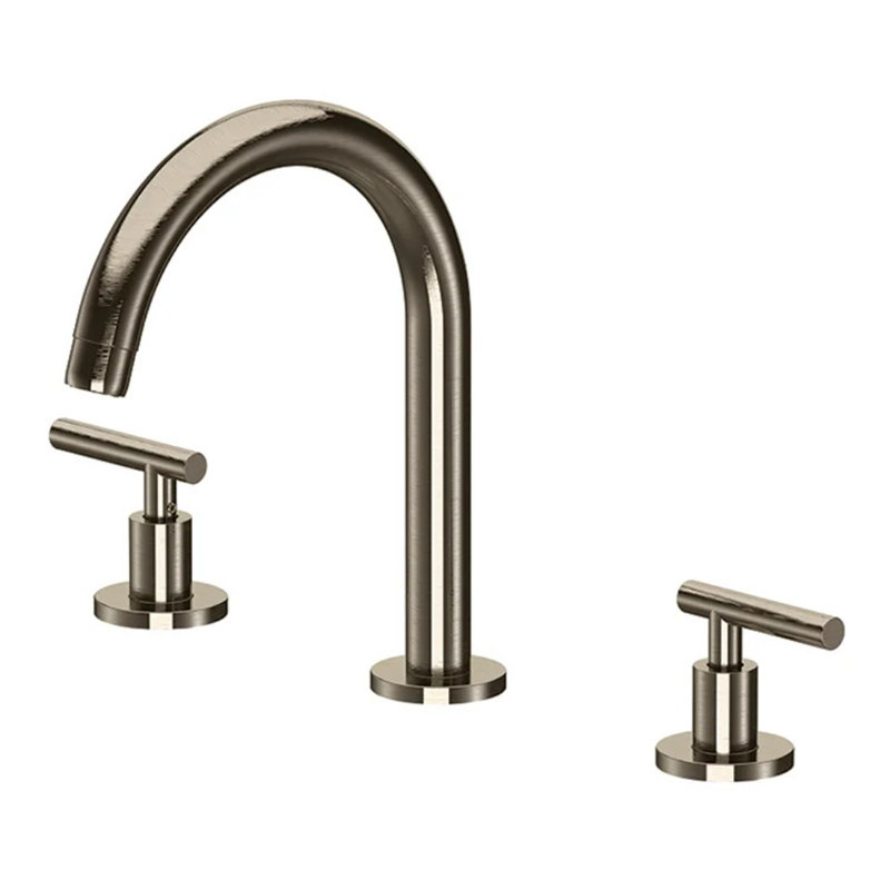 Robinet de salle de bain à poignée double X-Style, Nickel brossé