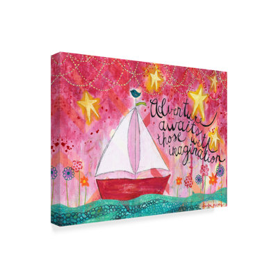 Huso 'Adventure Awaits - Sailboat' Canvas Art