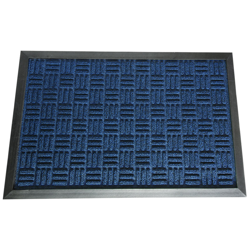 Tapis d'entrée antidérapant West Tisbury 72 po x 48 po, Bleu, L 16 po x L 24 po
