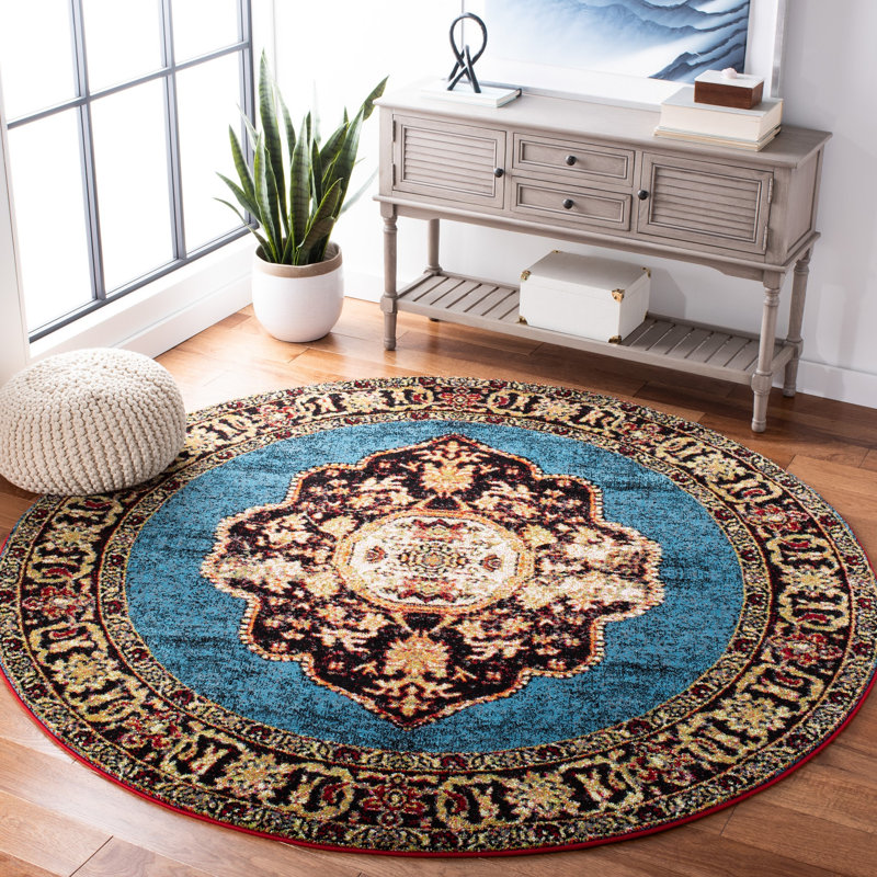 Cassara Performance Oriental Rug, Round 6'7"