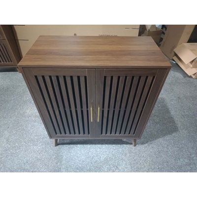Sideboard Buffet Cabinet With Storage,  Farmhouse Buffet Cabinet With Louvered Doors, Wood Coffee Bar Storage Cabinet For Kitchen, Dining Room, Living Room, Entryway
