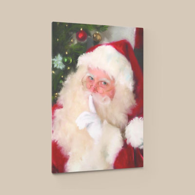 Secret Santa by Carol Robinson - Graphic Art on Canvas