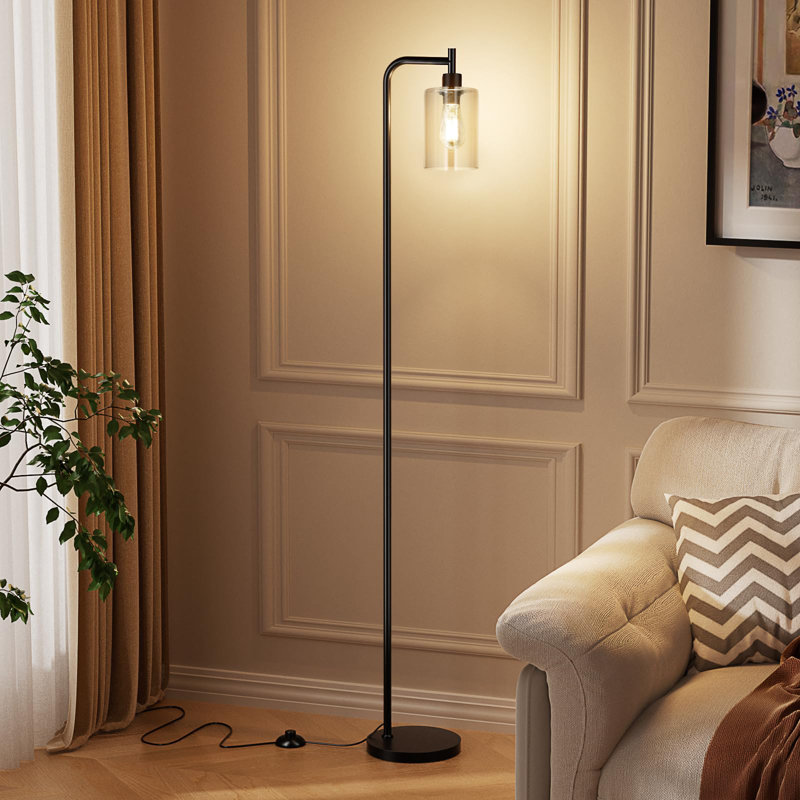 Watervliet Black Traditional Floor Lamp, Gray, Black