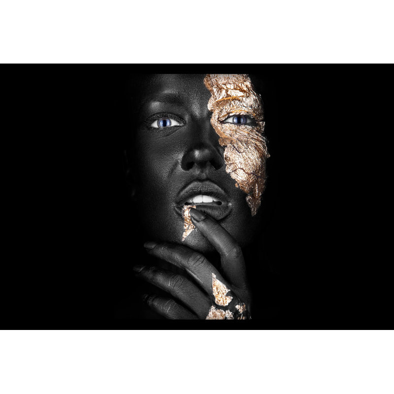 Noir Goldest - No Frame Rectangle Print, 80cm H x 120cm W x 10cm D, Black Frame