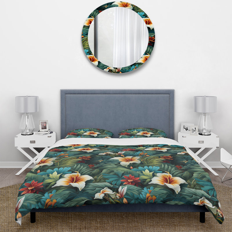 Ensemble de housse de couette Rainforest Radiance Tropical Pattern - Tropical