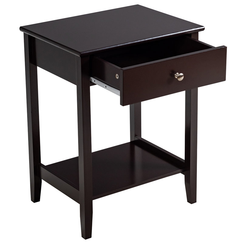 Losh 47cm W Manufactured Wood Bedside Table, Light Brown