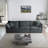 Upholstered Sofa, Chenille Sofa, 3 Seater, For Living Room-2092066299