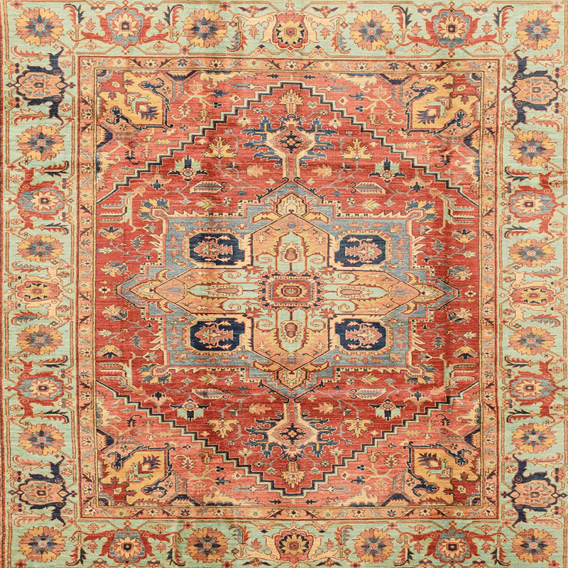 Hawo Abstract Indoor Rug, Square 5'