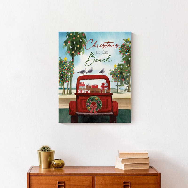 Noël à la plage sur toile