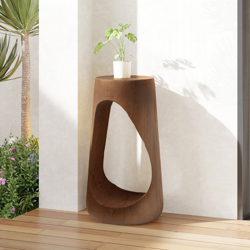 Table d'appoint d'extérieur, tabouret de jardin pour patio, table d'appoint décorative pour terrasse de balcon côté piscine