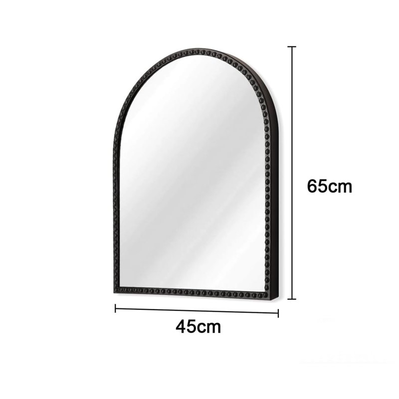 Aluminium Arch Mirror, Black